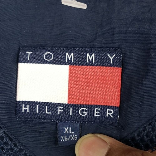Vintage Tommy Hilfiger Mens Jacket Coat XL 90’s Y2K Logo Hood Zip Retro Outdoor - Picture 10 of 15