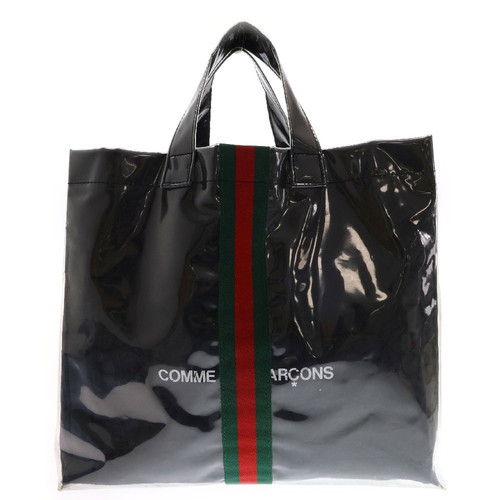 Comme Des Garcons Homme Comd Garson Om Gucci Pvc Shopper Tote Bag Black Od-K - Picture 2 of 6