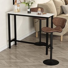 HOMCOM Bar Table Coffee Table w/ Adjustable Footpads Breakfast Refurbished