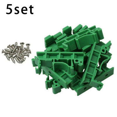 5 Set DRG-01 PCB DIN 35 Rail Adapter Circuit Board Mounting Bracket Mount Holder