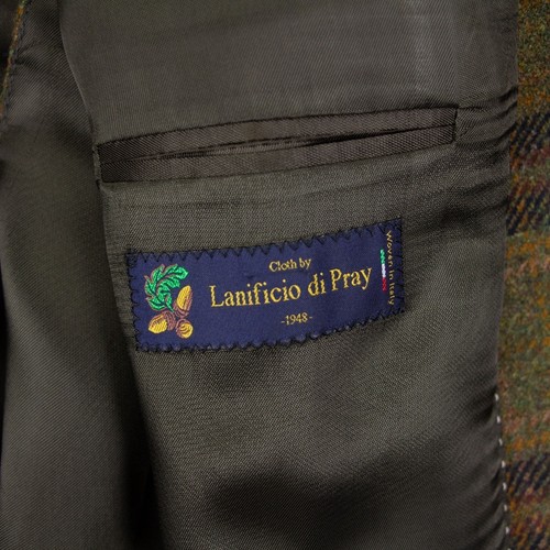 Patrick James Wool Cashmere Mens 44R Green Check Plaid Blazer Sport Coat - Picture 8 of 16