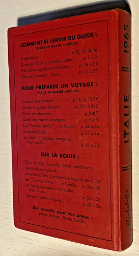 Guide Michelin Rouge ITALIE  1965 -  Bel Etat. - Imagen 2 de 11