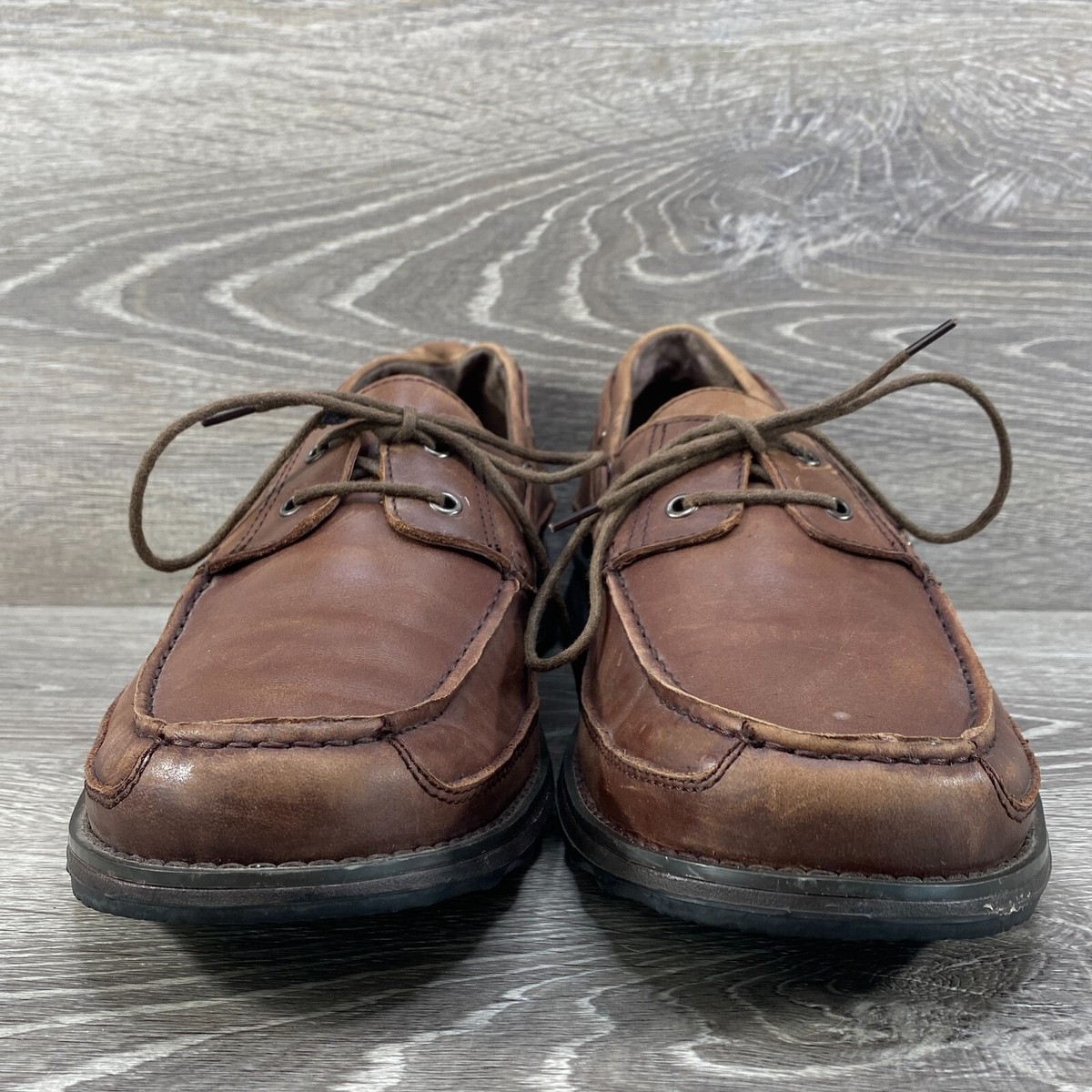 Gravity Defyer by AIW Mens Size 9.5 Brown Leather Lace Boat  display picture 3