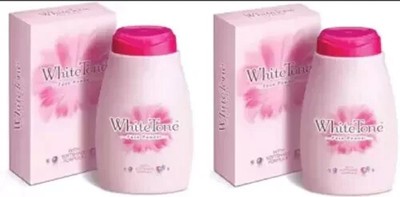White Tone Face Powder, Combination, Translucent, White 50 gram Each (pack of 2)