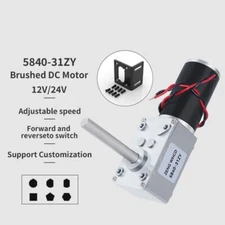 12V24V Single Shaft Length 51cm Worm Gear Reduction Self-locking Motor 5840-31ZY