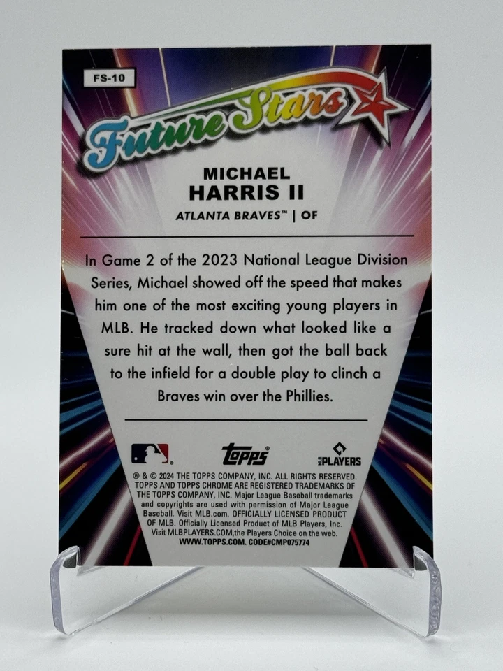 2024 Topps Chrome #FS-10 MICHAEL HARRIS II | Future Stars - Image 2 of 2