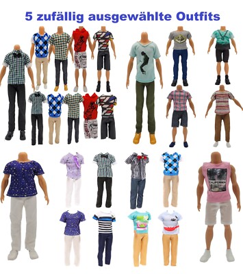 5 Sets Puppe Ken Kleidung Outfits Anzug Hose Set für Barbie Ken Puppe Zufall