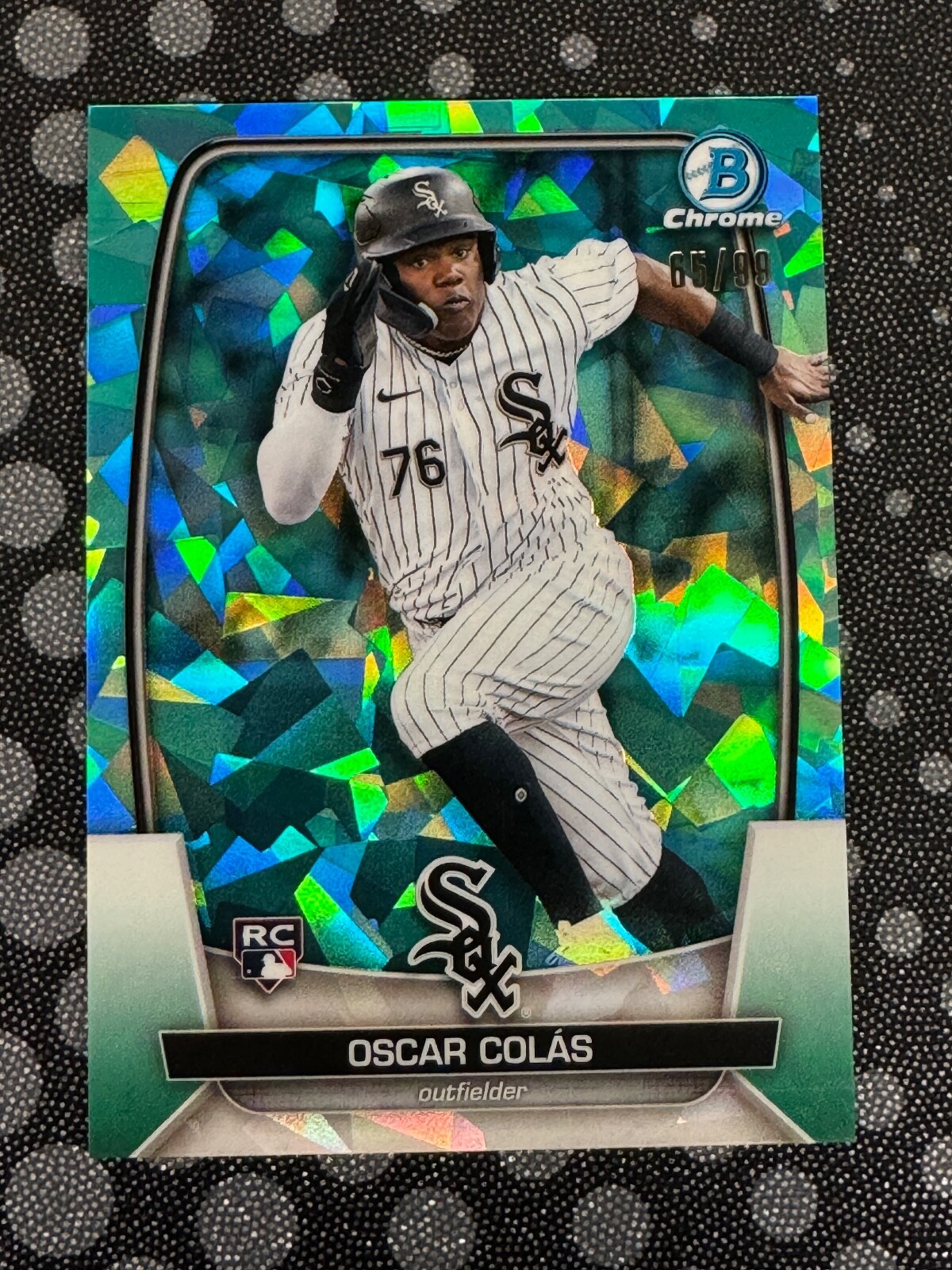 2023 Bowman Chrome Sapphire Edition Aqua /99 Oscar Colas Colás #20 Rookie RC