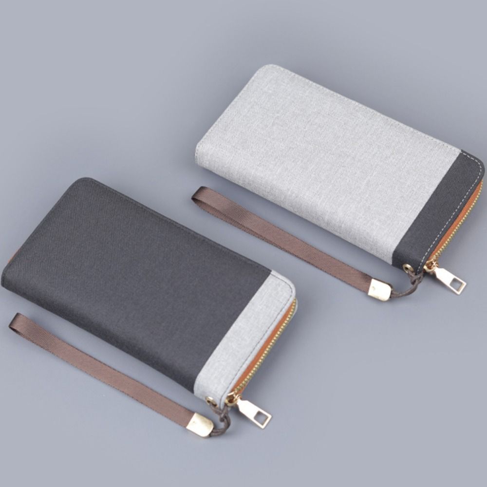 Card Holder Long Wallet Solid Color Man Handbag New Coin Purse  Male-image