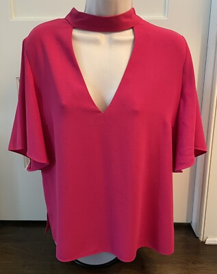 Zara Ladies Cut Out Open Front Hot Pink 
