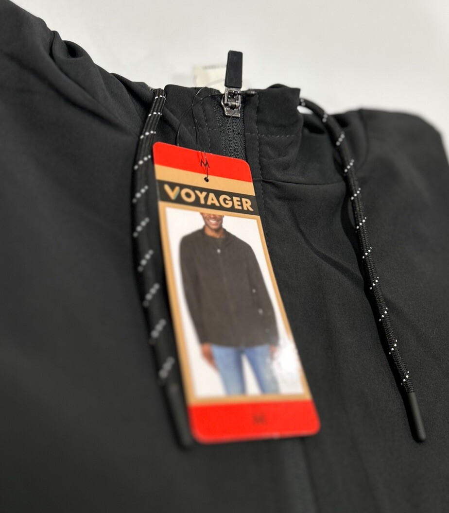 Voyager Men's Windbreaker Jacket, Black, Size M eBay
