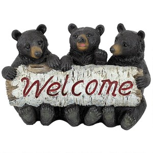 Black-Bear-Cubs-360-Degree-Design-Toscano-Exclusive-Hand-Painted-Welcome-Statue
