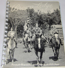 VINTAGE 1973 GIRL'S SUMMER CAMP BOOKLET BROWN LEDGE CAMP HORSEMANSHIP WATER