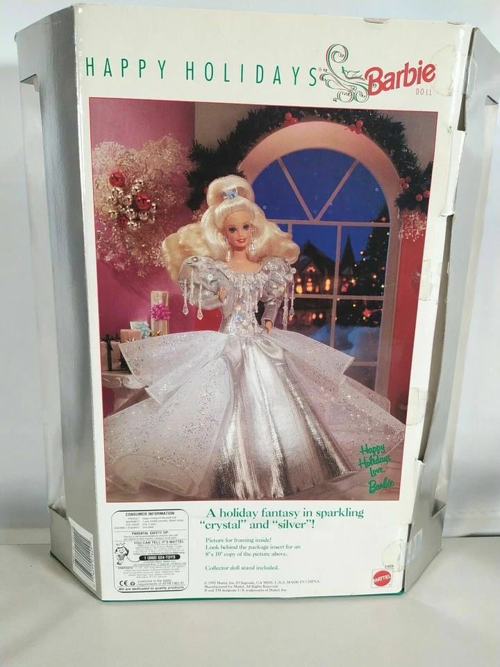 VINTAGE 1992 Happy Holidays Barbie Doll Mattel NIB CHRISTMAS - Image 2 of 2