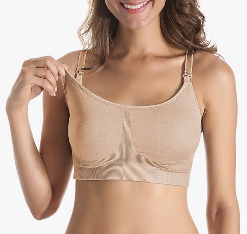 NEW Playtex Nursing YYCEUS Beige Seamless Racerback Wirefree Bra Small - 第 1/10 張圖片
