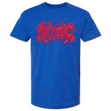 NEW InkAddict UNISEX INKCORE Tee Shirt ROYAL BLUE / RED SM-3XLARGE MADE IN USA