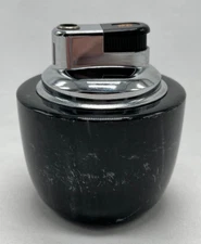 Colibri Table Top Lighter Black Marble Look Stone Vintage Not Lighting