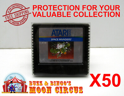 50X CLEAR PLASTIC PROTECTIVE BOX/SLEEVE FOR ATARI 5200 GAME CARTRIGES (SIZE B)