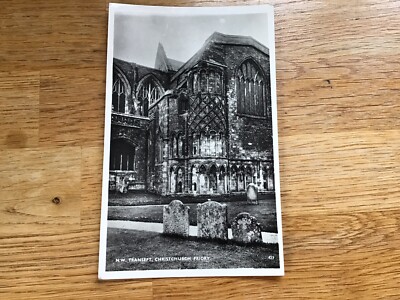 Transept, Christchurch Priorat, Echtfoto, alte Postkarte um 361