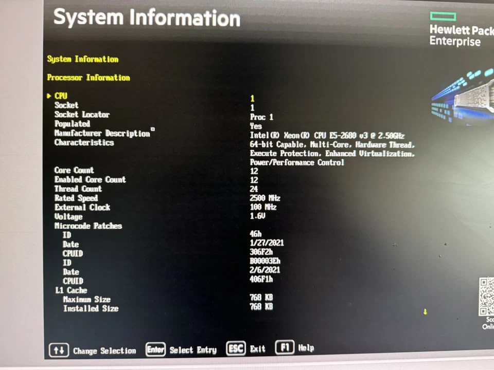 HPE Proliant DL360 Gen9, 1x E5-2680 v3, 10 núcleos, 32 GB RAM, 2x300 GB HDD, P440R Foto 3 de 4