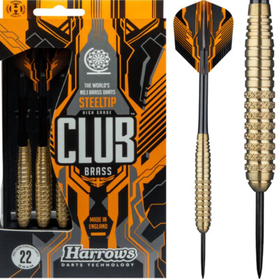 Harrows Darts Club Solid Precision Brass 22g (Steel Dart) Dartpfeil NEU