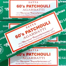 Satya Nag Champa 60's Patchouli Incense Sticks - Box 12 Pack