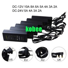 AC100-245V To DC 12V/24V 2A -10A Power Supply Adapter Driver Switch For strip