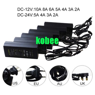 AC100-245V To DC 12V/24V 2A -10A Power Supply Adapter Driver Switch For strip