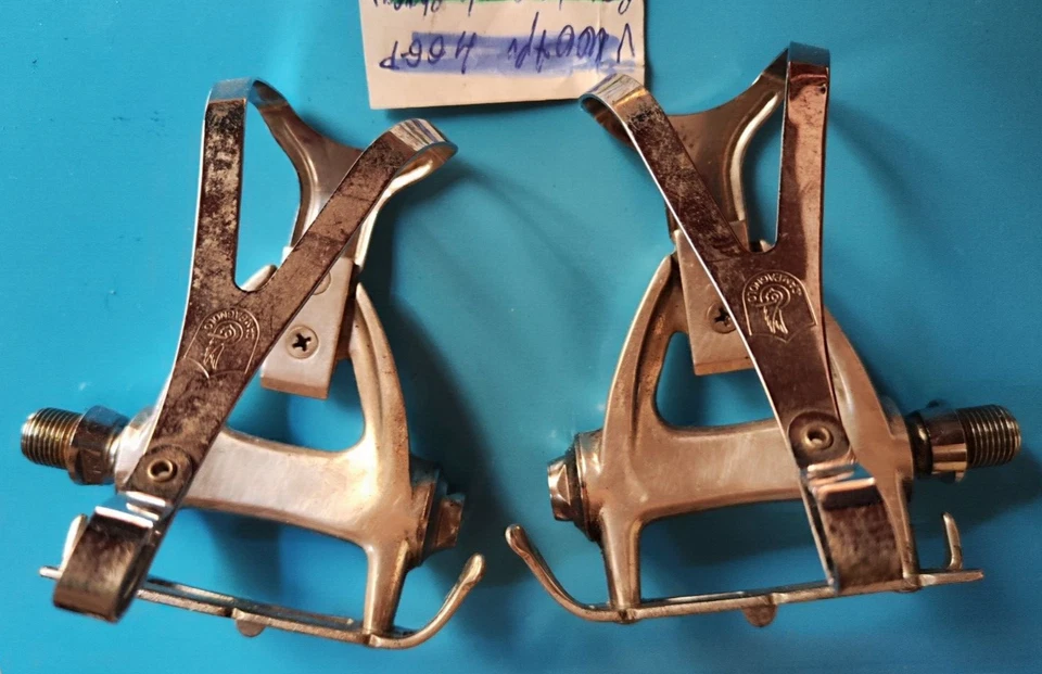 CAMPAGNOLO CHORUS 踏板和脚趾夹 PEDALI BICI 复古 — 第 2/4 张图片