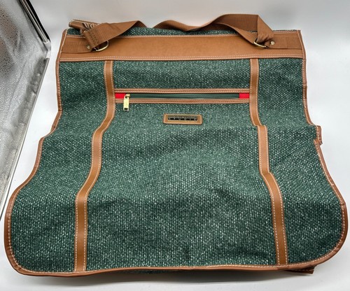 Vintage 4 Piece Oscar De La Renta Black Green Canvas/Tweed Bags CL10 - Picture 14 of 20
