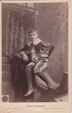 RARE Cabinet Card Josef Jozio Hofmann Prodigy Pianist Composer by Falk NYC