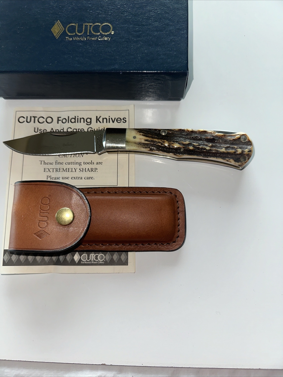 NEW CUTCO 1882 STAG FOLDING HUNTING KNIFE IN BOX WITH PAPERS! eBay