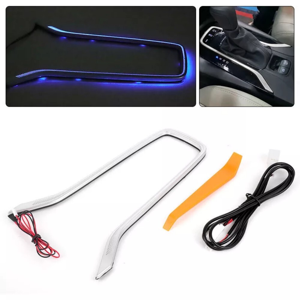 新品塗装品 パープルメタリック ミラー 左右セット (三段シート ピヨピヨ 旗棒 Center Console Box Ornament Blue LED Ambient Light For Toyota