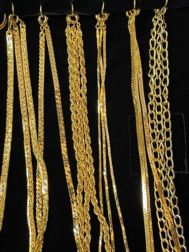 VINTAGE MODESCHMUCK SCHMUCK METALL VERGOLDET 6 OHRRINGE 6 HALSKETTEN 6 ARMBÄNDER - Bild 5 von 8