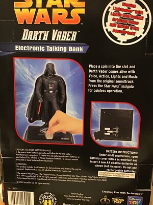 Star Wars Darth Vader Electronic Talking Bank Thinkway Toys 2005