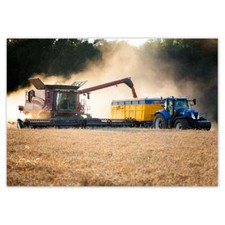 Poster WandTattoo Sticker Aufkleber Ernte Erntemaschine Traktor Nr. H7817_PLNS