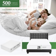 Lenzuolo con angoli 100% cotone egiziano 28 cm/11" profondità 500 fili sotto