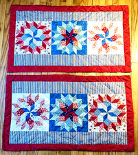 King Pillow Shams Quilted Set of 2 Country Patchwork Farmhouse