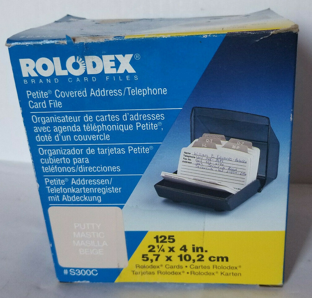Vintage Rolodex S-300C 125 Card Petite Putty Beige 1997 New-Old Stock ...