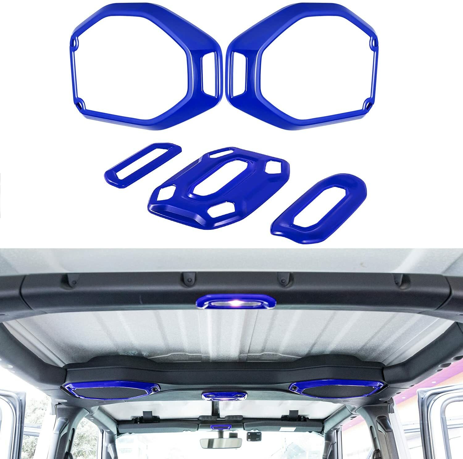 Full Interior Decoration Trim Cover for Jeep Wrangler JL 2018+ Blue Accessories