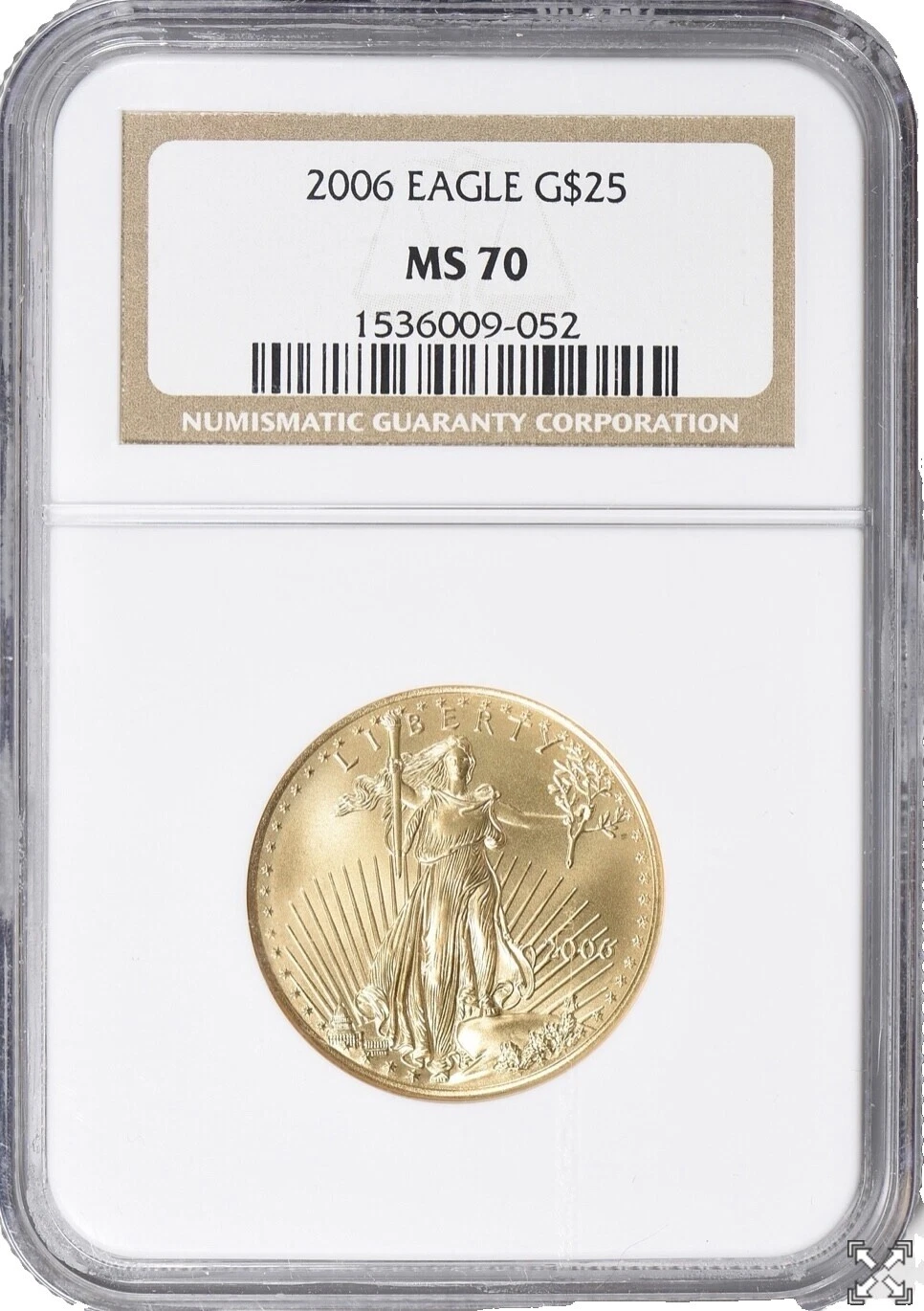 2006 monedas de lingotes de oro de águila americana