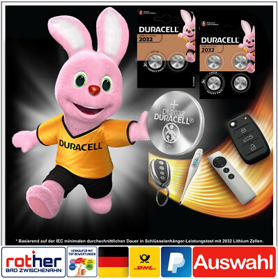 Duracell Specialty DL2032 CR2032 Lithium Knopfzellen 2er-Pack / 4er-Pack Auswahl