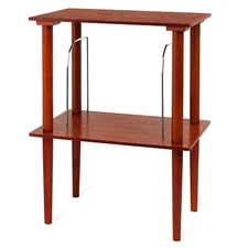 Victrola Wood Record Player Stand and Vinyl Holder - Mahogany