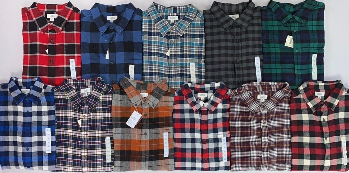 Men's Big & Tall Croft & Barrow Extra Soft Flannel Button-Up Long Sleeve  Shirt