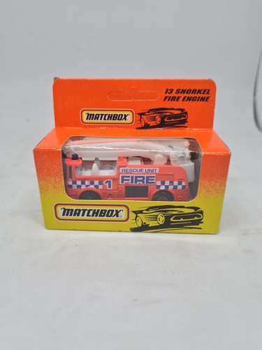 Matchbox 1-75 #13 Snorkel Fire Engine 1993 New In Box Sealed Vintage Diecast Car