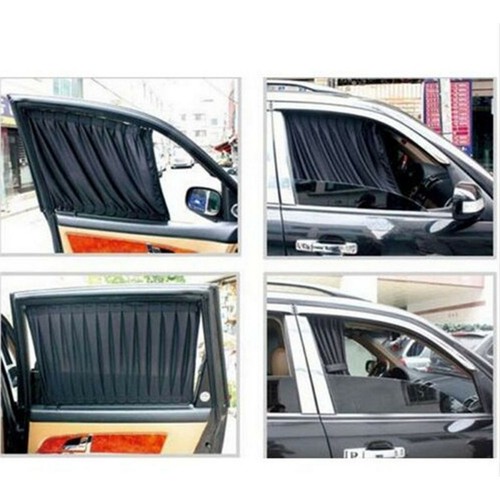 Adjustable Vip Car Window Curtain Sunshade UV Protection 2pcs 50cm x