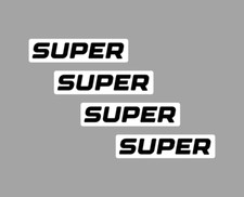 Aufkleber 4x SUPER BENZIN