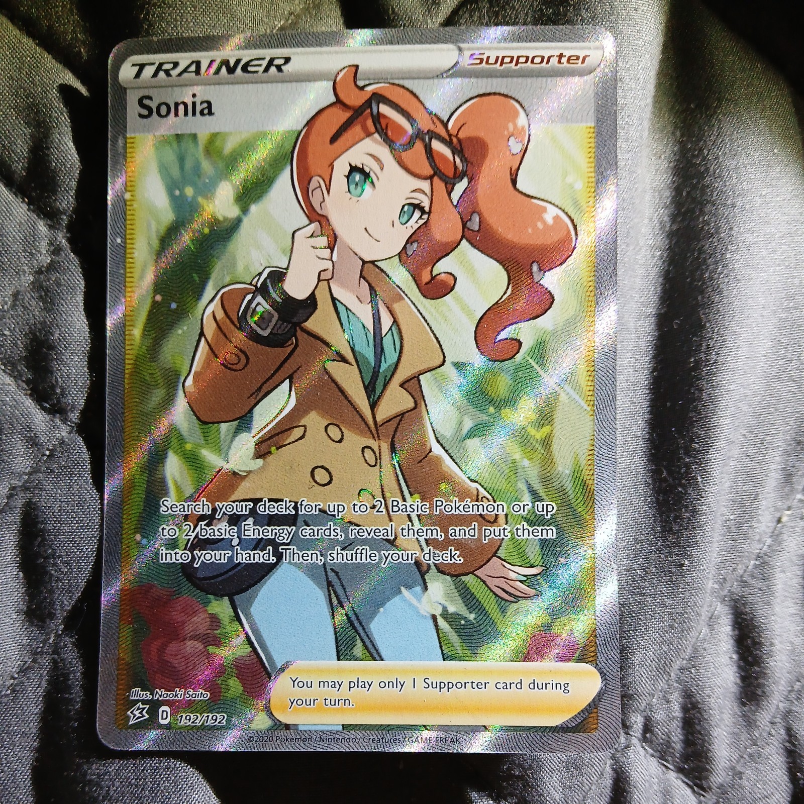 Sonia Rebel Clash 192/192 Holo Full Art NM Pokemon Card T1 Never Played