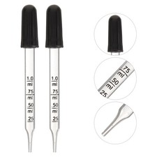 30 Pcs Glass Pipette Droppers 1 ml for Medicine and Essential Oils