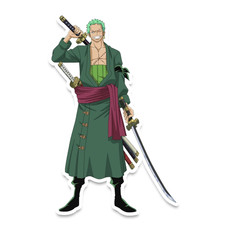 Roronoa Zoro One Piece Sticker 4 Inch Vinyl Decal Waterproof Anime